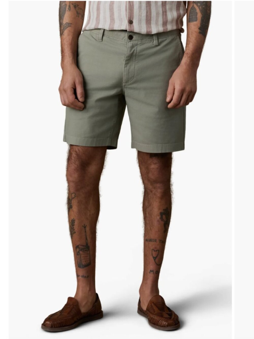 BRAND NEW Faherty Green 8-Inch Chino Shorts in W32